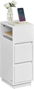 VASAGLE Slim Bedside Table with Drawer