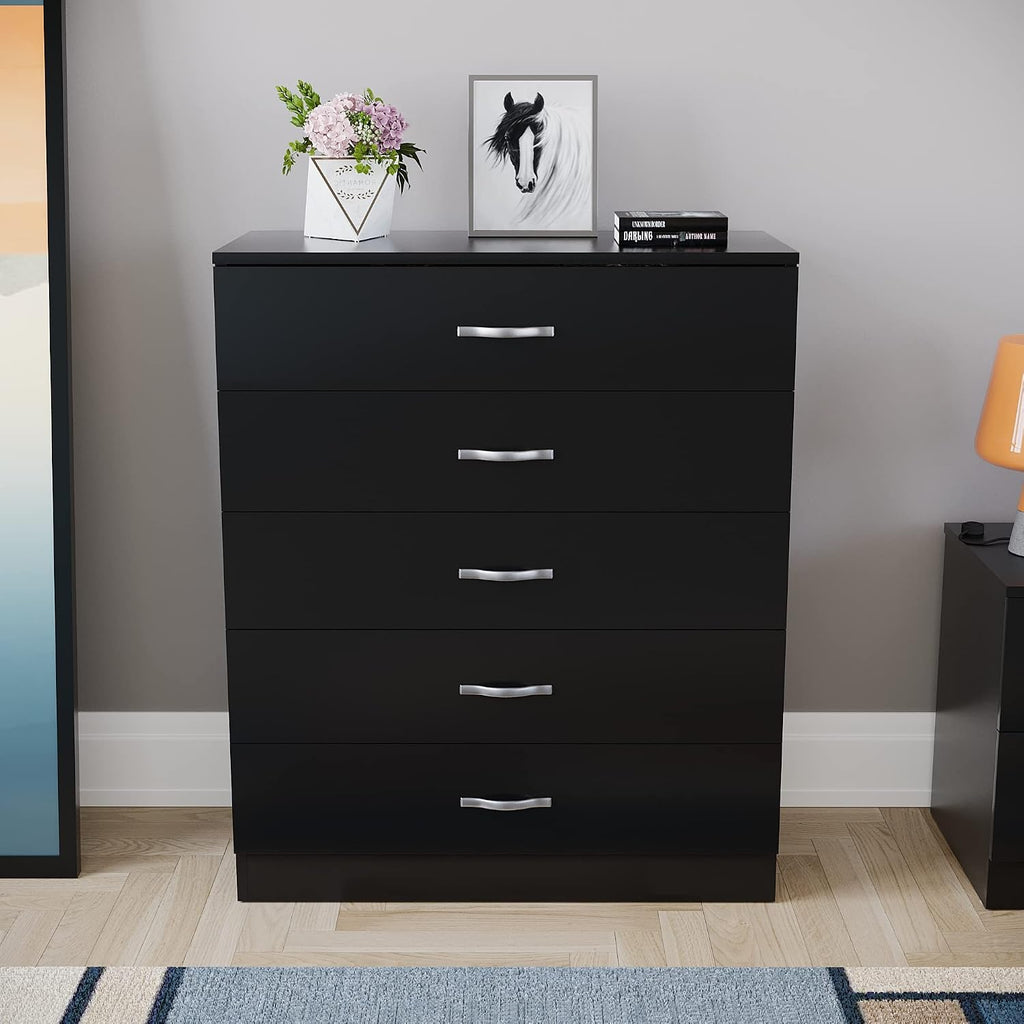 Riano 5-Drawer Chest – Black