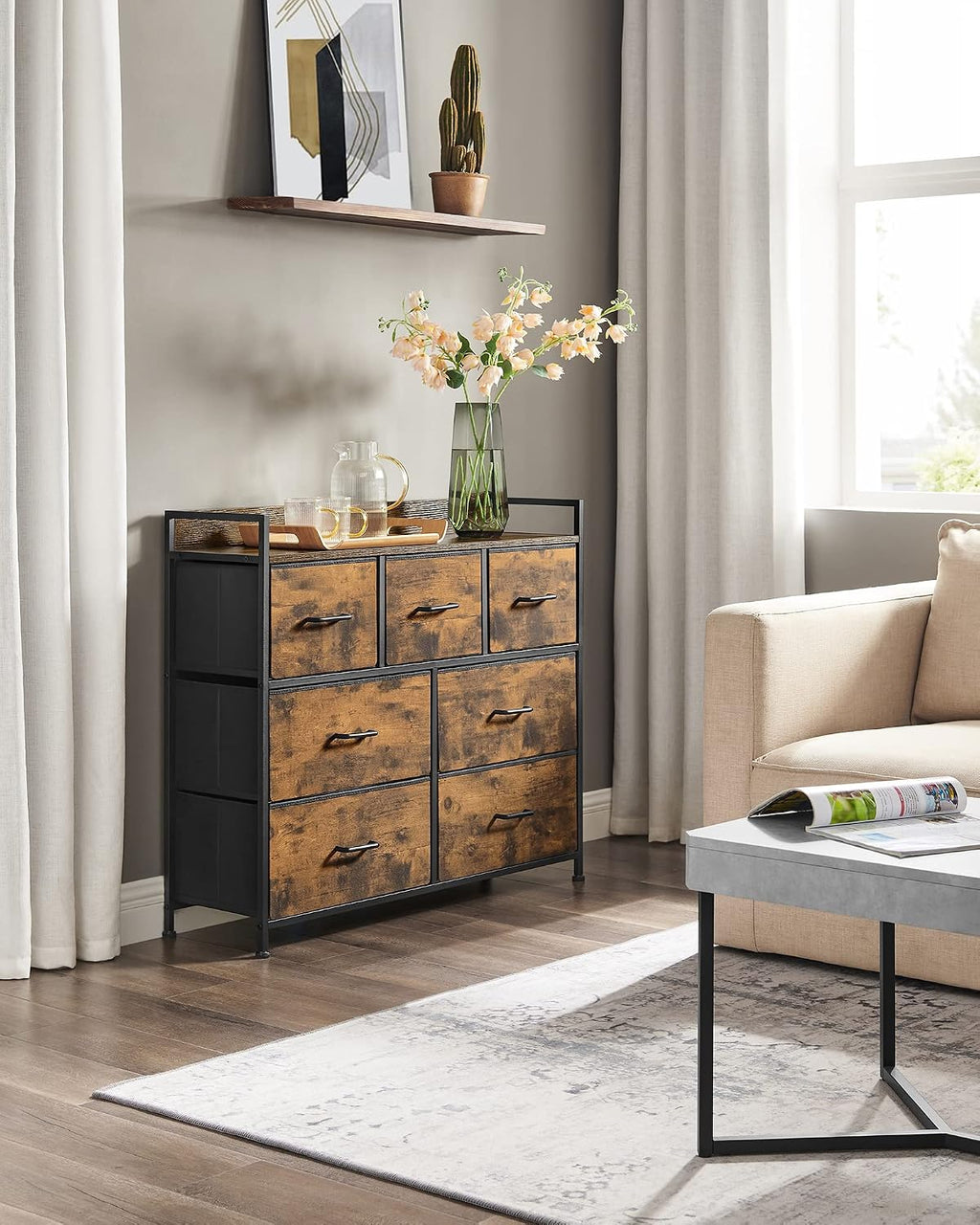 SONGMICS 7-Drawer Fabric Chest