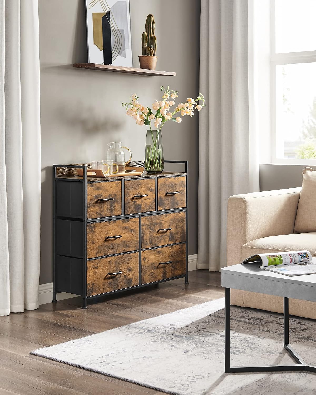 SONGMICS 7-Drawer Fabric Chest