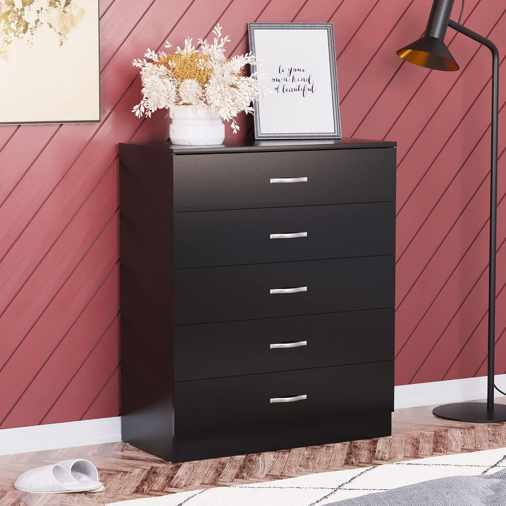 Riano 5-Drawer Chest – Black