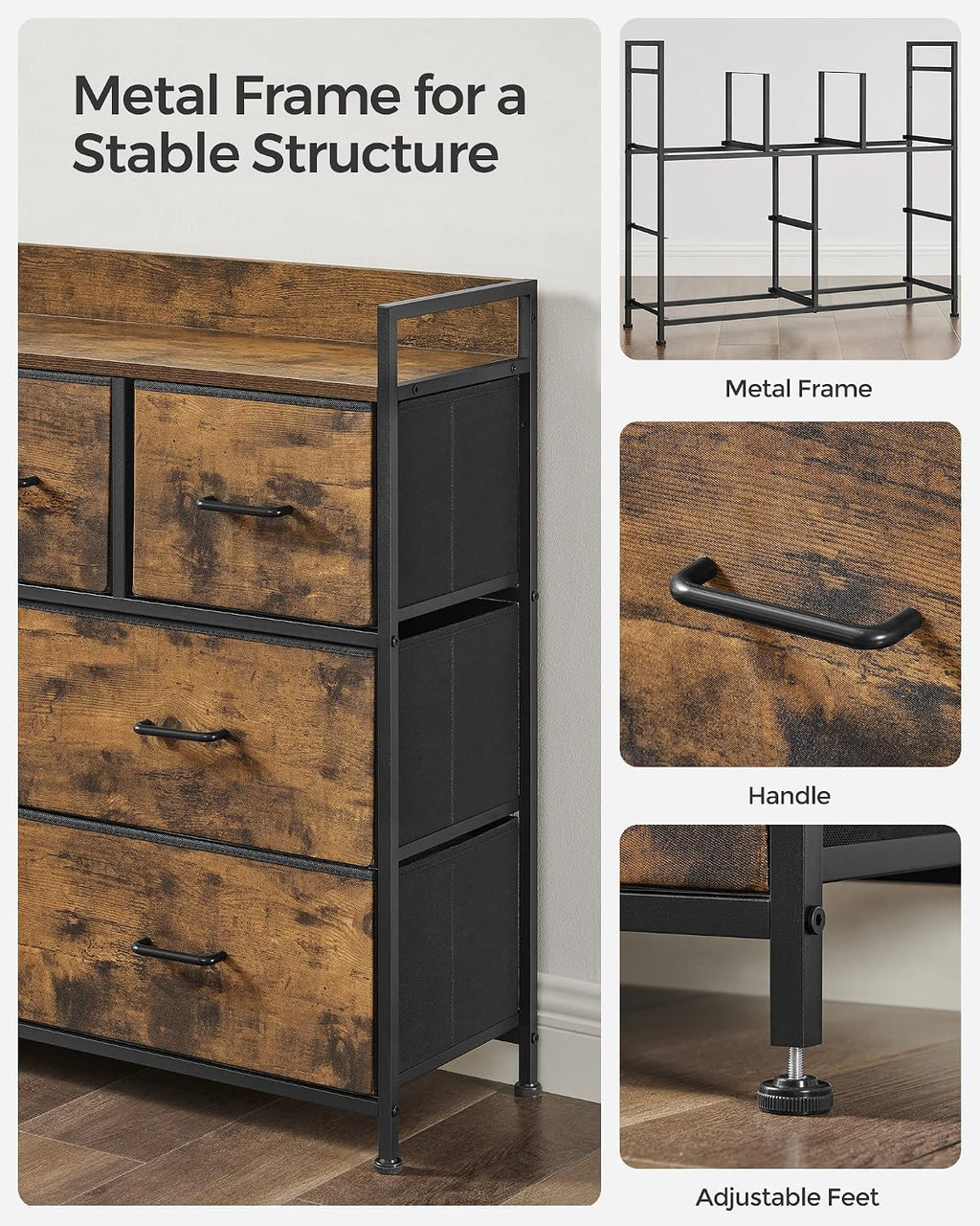SONGMICS 7-Drawer Fabric Chest
