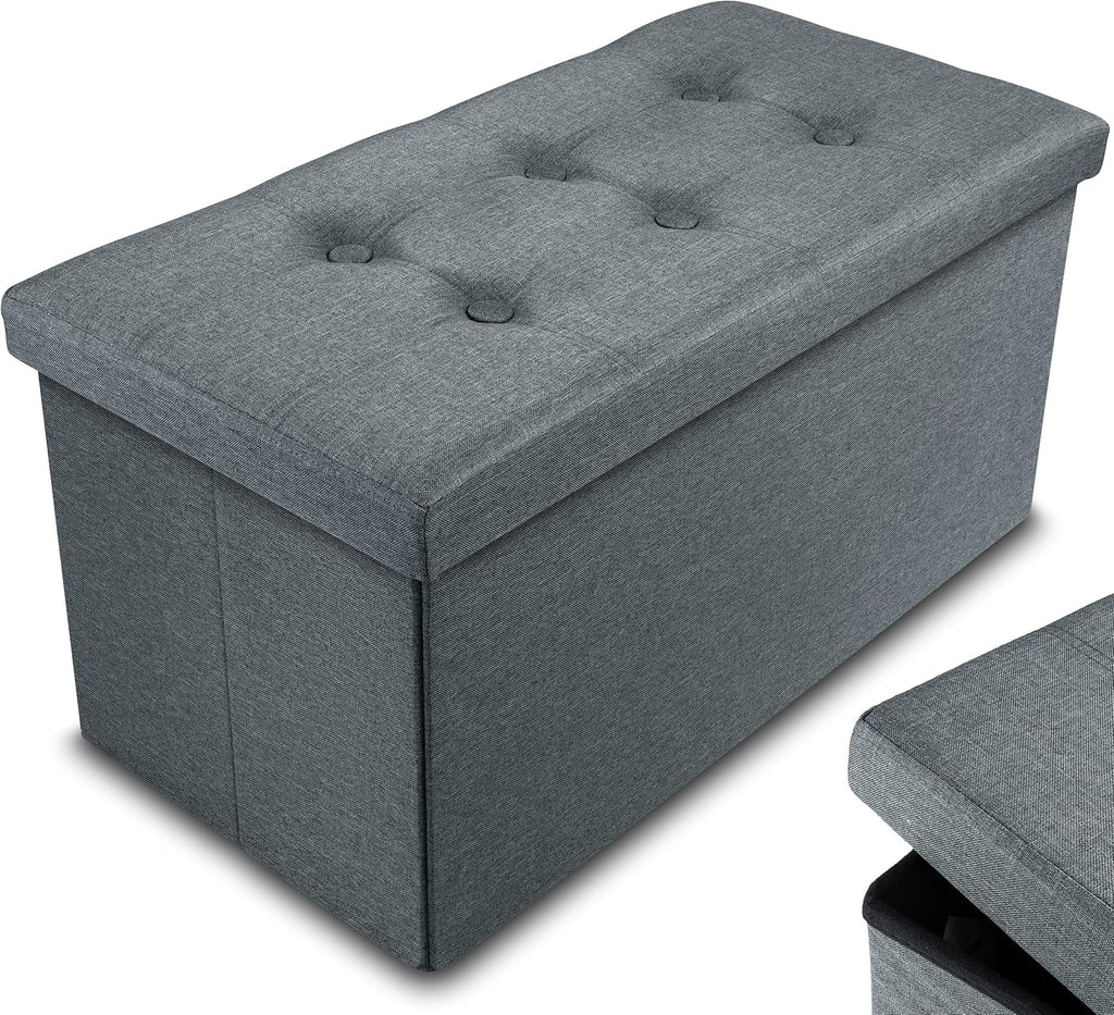 Foldable Ottoman Storage Box – 80L, 2-Seater